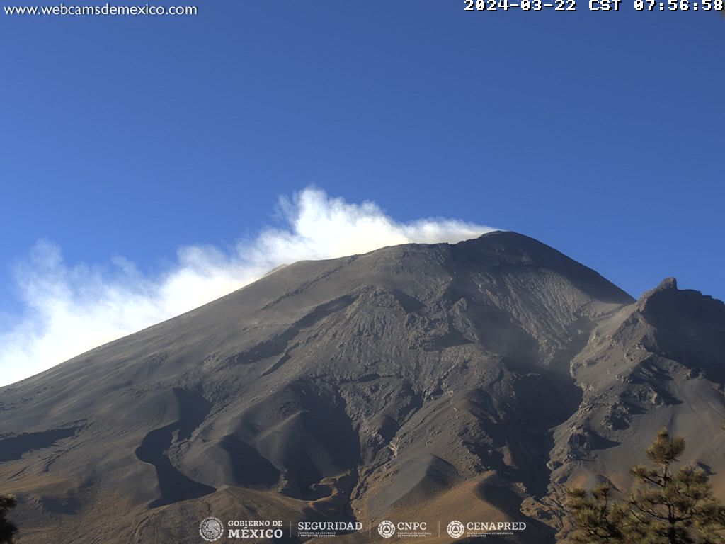  Regular la calidad del aire en Puebla amarillo Fase 2 la alerta volcánica del Popocatépetl