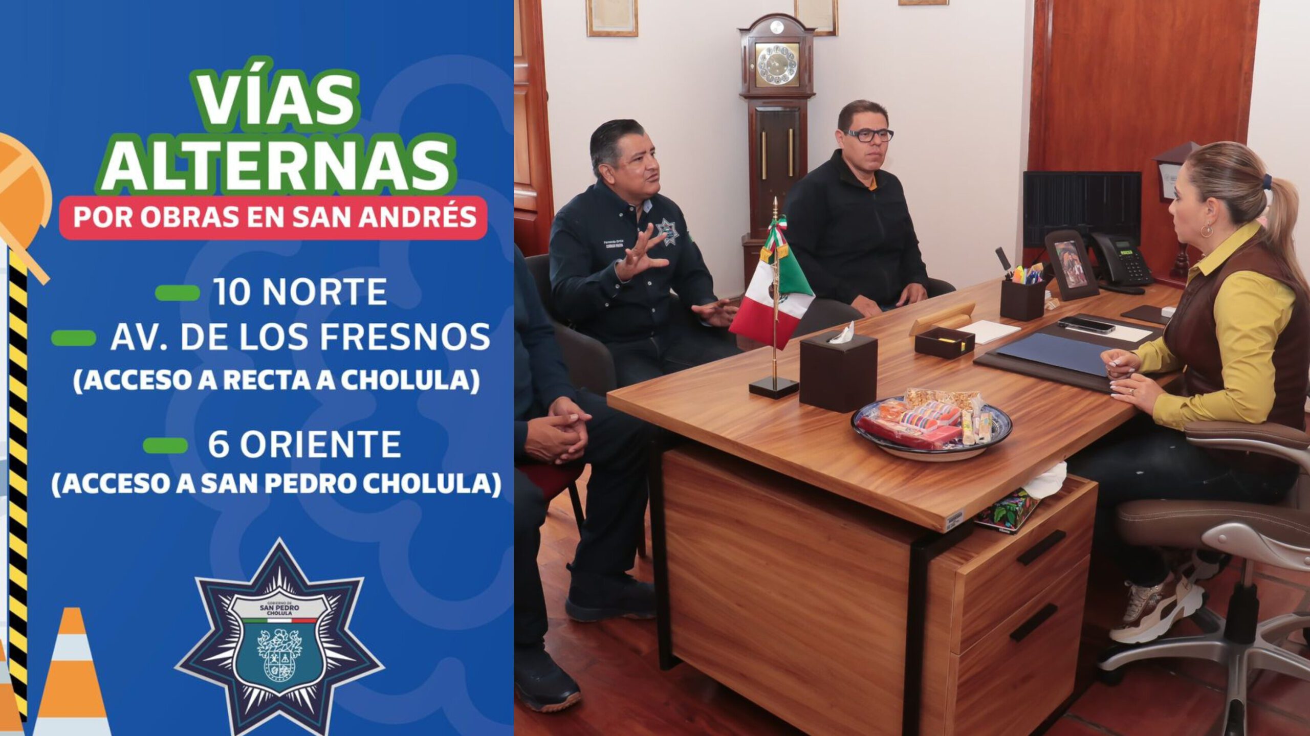  Implementará San Pedro Cholula vías alternas por obras en San Andrés
