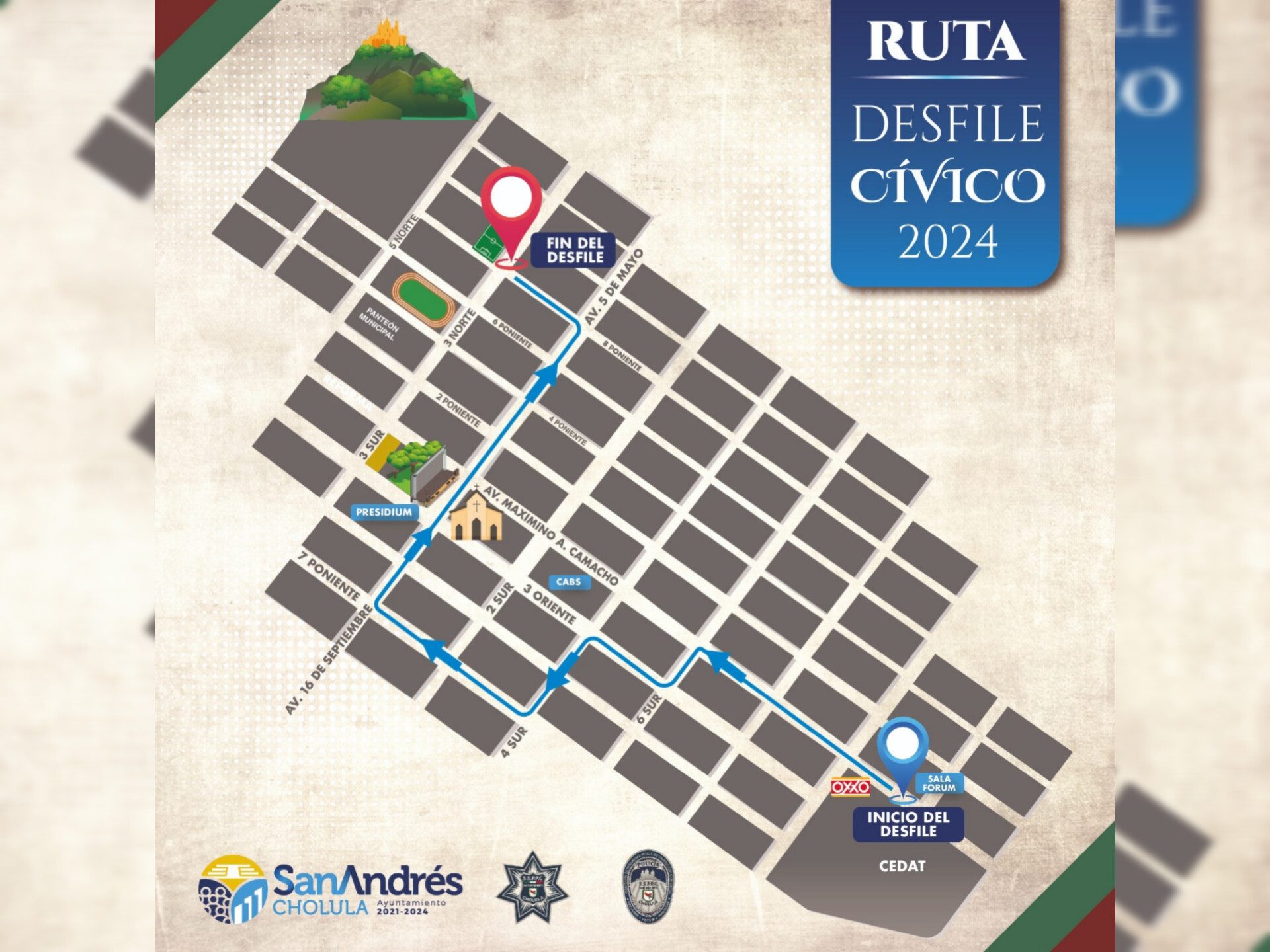  Listo San Andrés Cholula Operativo de Seguridad “Fiestas Patrias 2024”