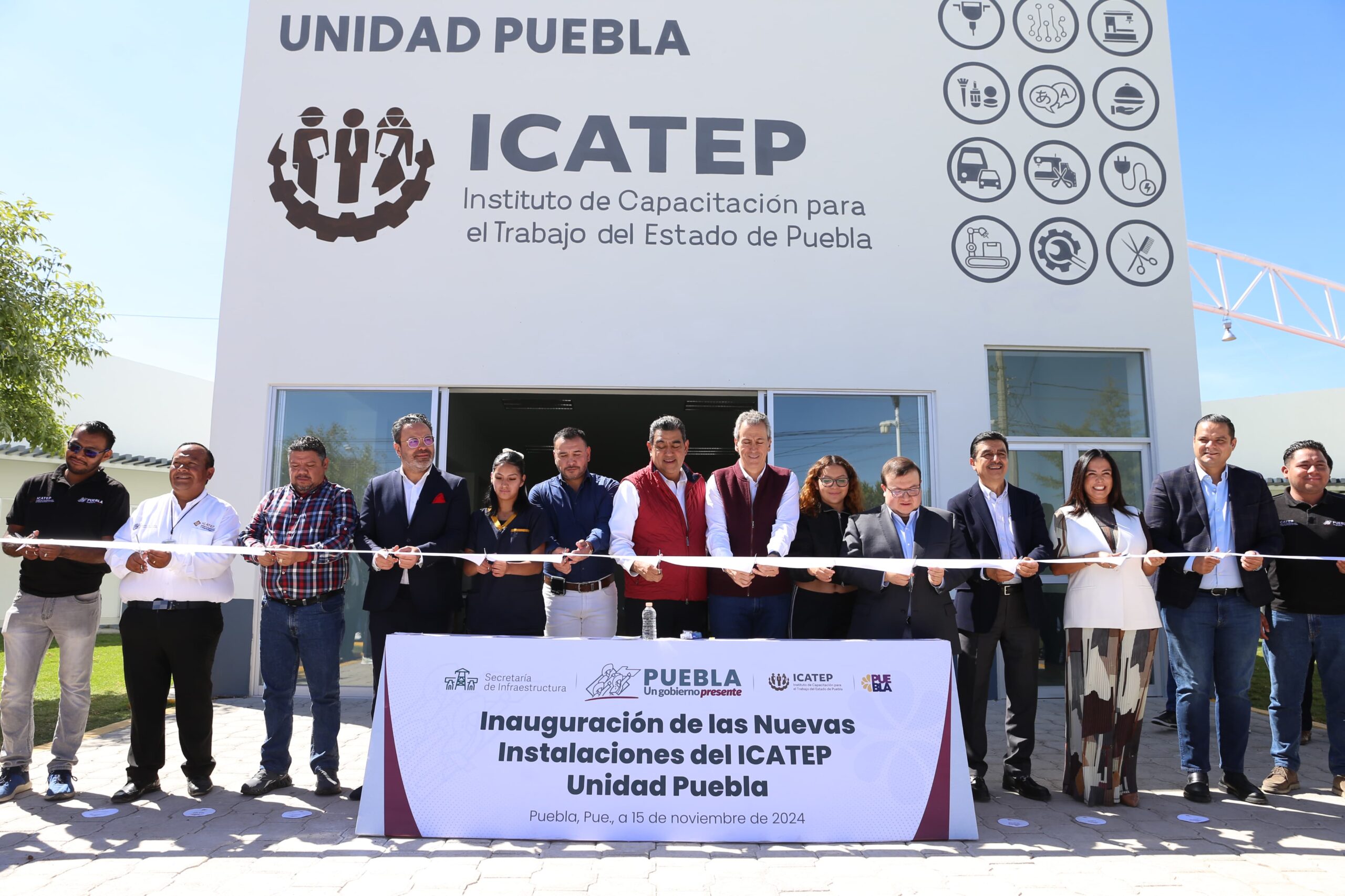  Para fomentar empleo y capacitación, Sergio Salomón inaugura nueva unidad del ICATEP