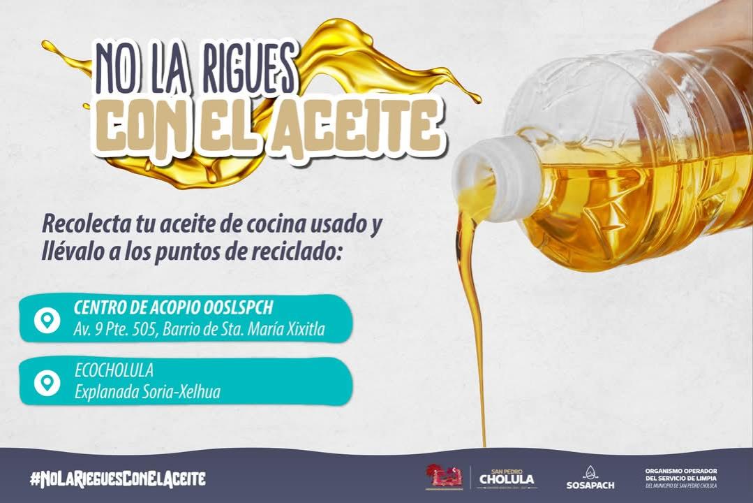  No la riegues con el aceite