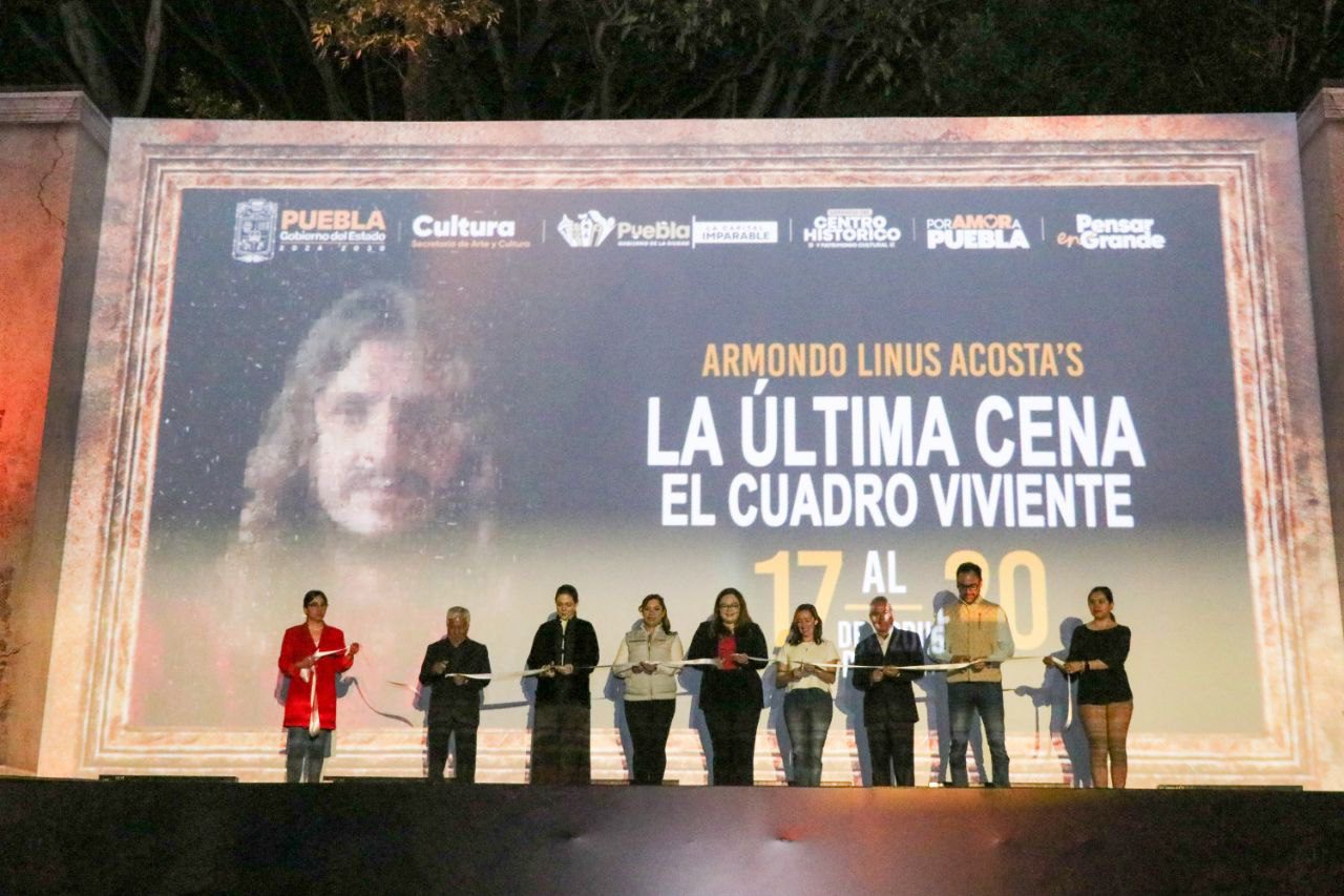  Gobierno estatal inaugura proyecciones monumentales de “La Última Cena: El Cuadro Viviente”