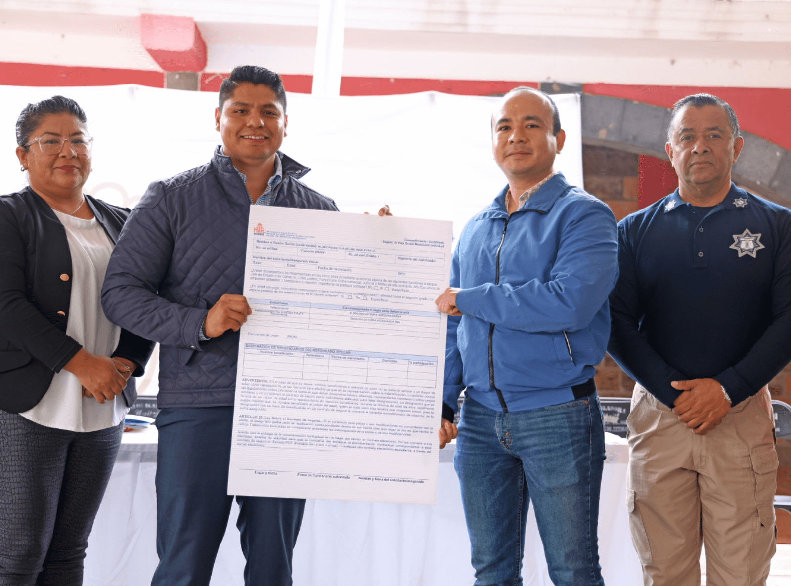  Anuncia Omar Muñoz seguro de vida para elementos de la SSCyPC de Cuautlancingo