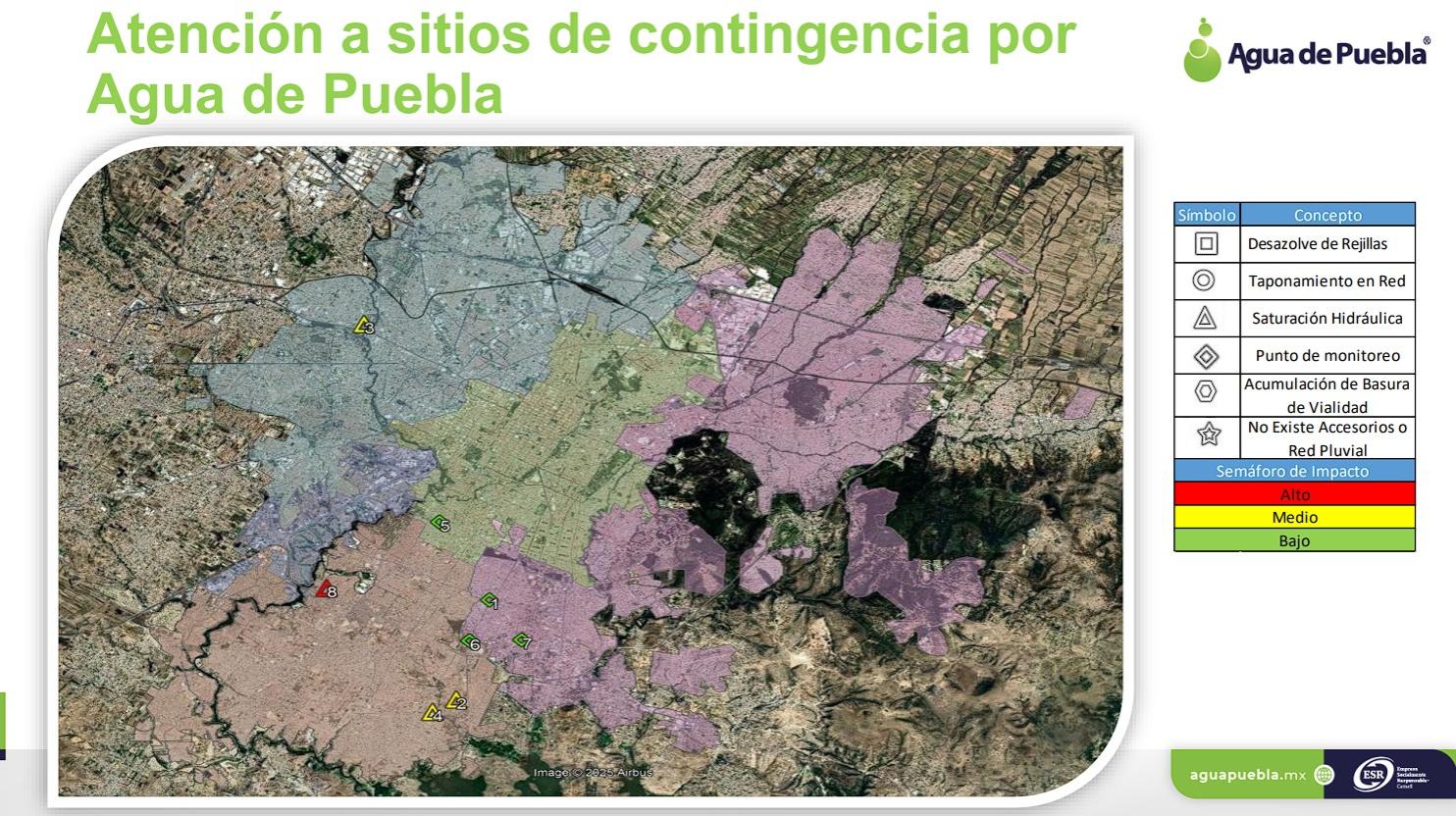  Operativo interinstitucional de respuesta inmediata mitiga riesgos por lluvias en la capital poblana