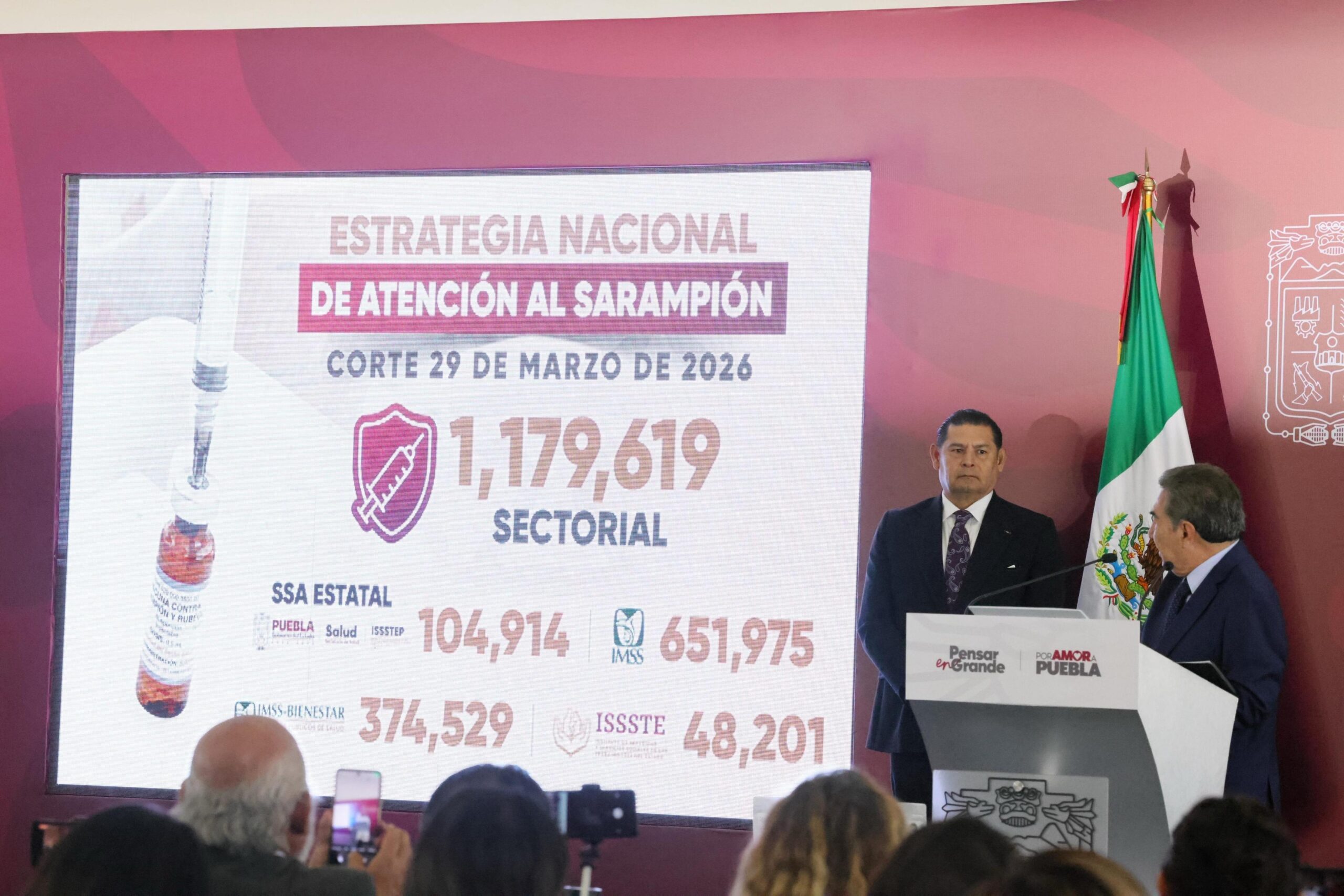  Más de 1 millón de vacunas aplicadas; el sarampión a la baja en Puebla