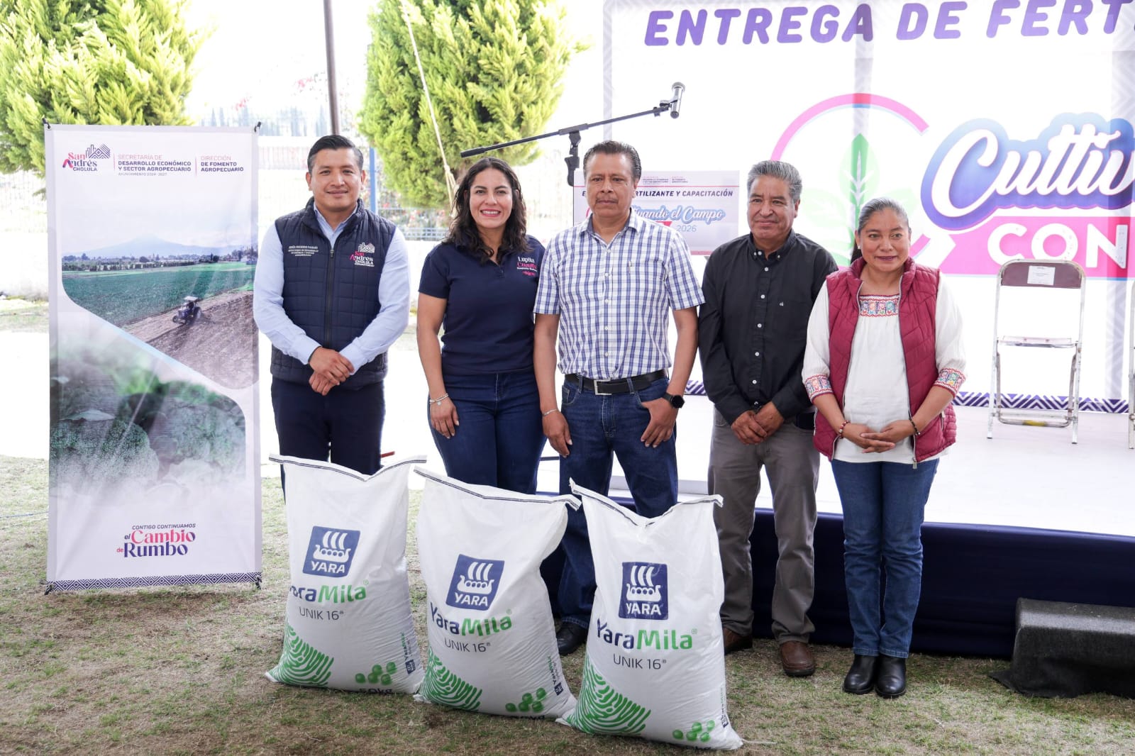  Inicia distribución de fertilizantes a familias agricultoras en San Andrés Cholula