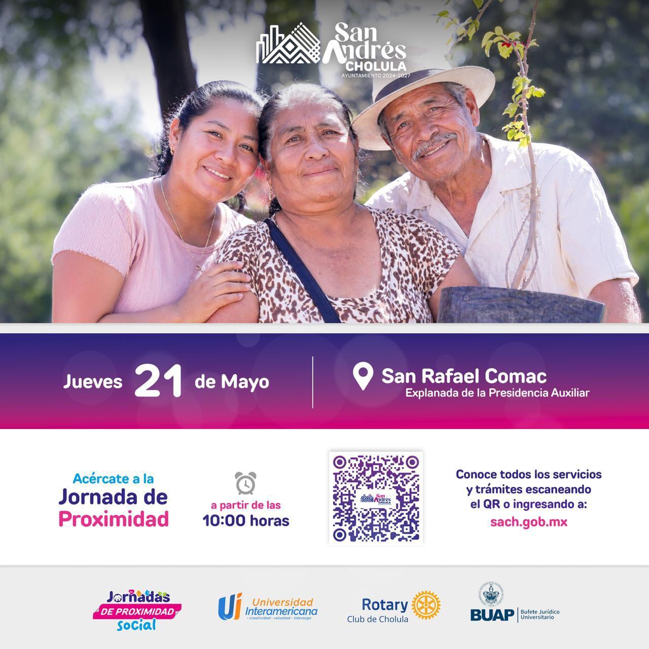  Llevará Gobierno de San Andrés Cholula más de 70 servicios en San Rafael Comac
