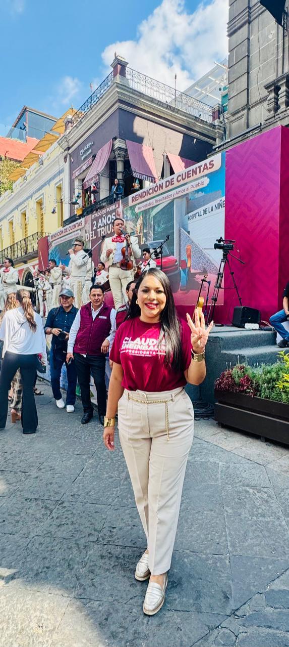  Desde Puebla, Tonantzin Fernández respalda el proyecto de transformación encabezado por Claudia Sheinbaum