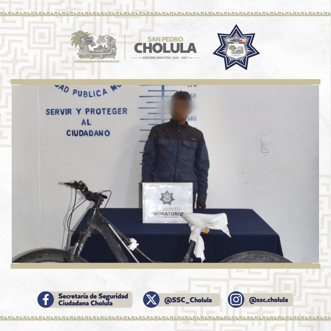  Fue asegurado el probable responsable de un hecho registrado el pasado sábado en Barrio de Santiago Mixquitla