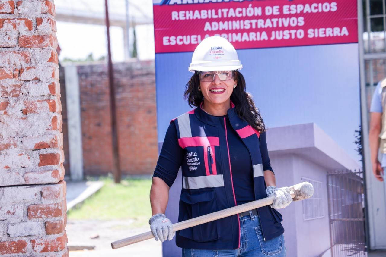  Continúa Lupita Cuautle fortaleciendo la infraestructura educativa en San Andrés Cholula