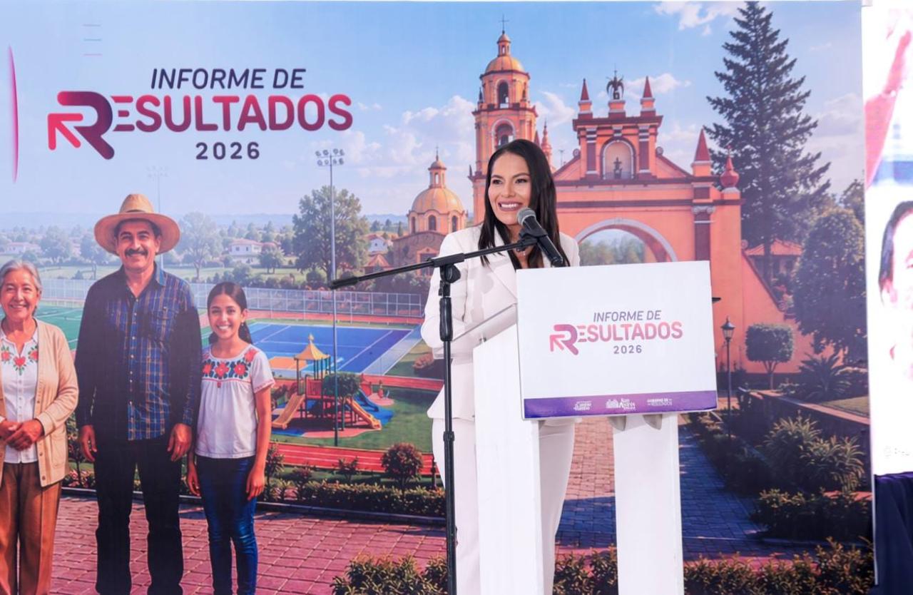  Con resultados en seguridad y desarrollo, Lupita Cuautle presenta informe trimestral en San Antonio Cacalotepec