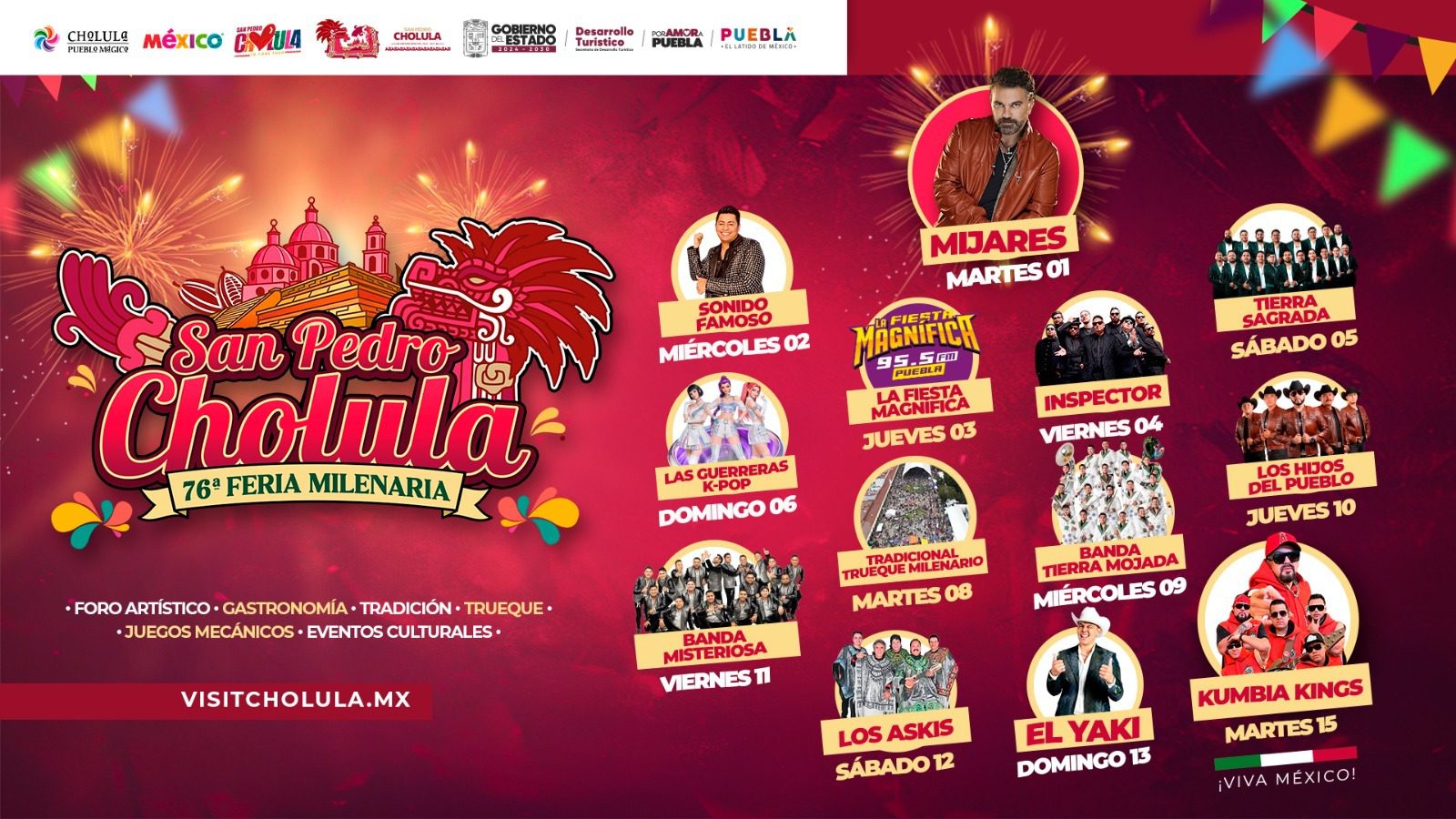  Con Tonantzin Fernández, San Pedro Cholula se prepara para vivir su 76ª Feria Milenaria