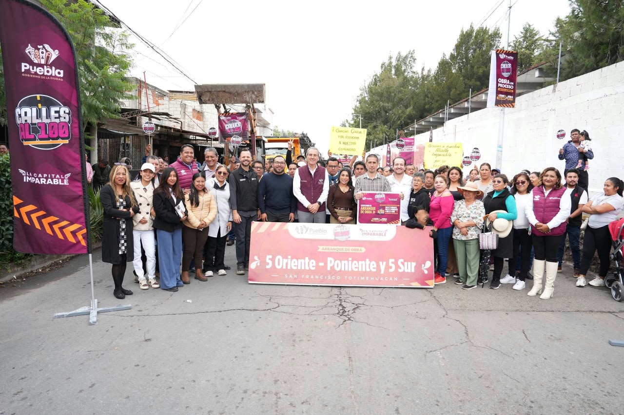  Arranca Pepe Chedraui rehabilitación vial en San Francisco Totimehuacan
