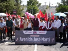 Entrega Pepe Chedraui rehabilitación vial en la colonia Fraternidad Antorchista
