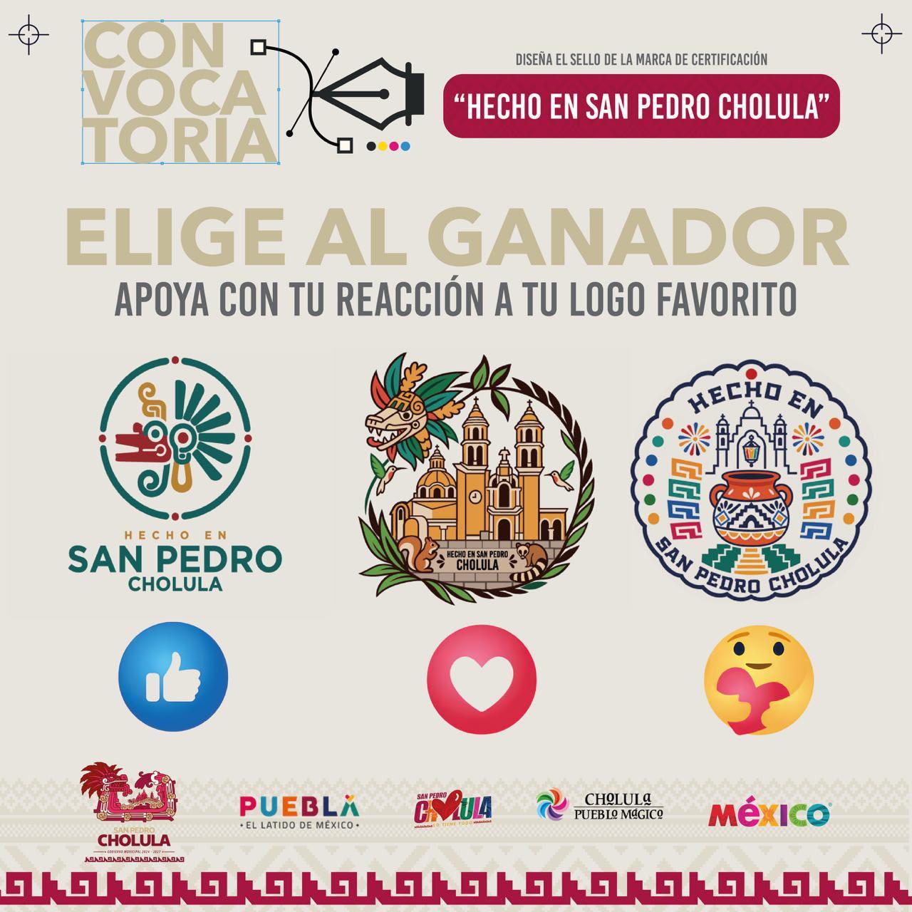  Emite tu voto y elige al ganador de “Diseña el sello de la marca de certificación ‘Hecho en San Pedro Cholula”