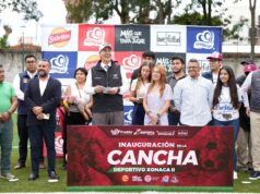Inaugura Pepe Chedraui y love.fútbol cancha de futbol 7 en el Deportivo Xonaca II