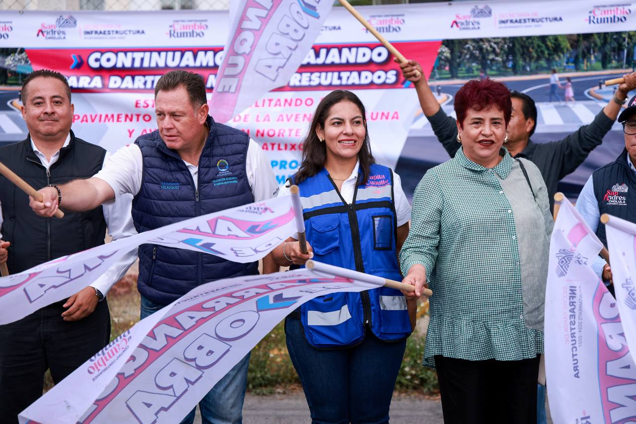  Inicia Lupita Cuautle rehabilitación de La Luna, una vialidad clave para la Delegación Atlixcáyotl