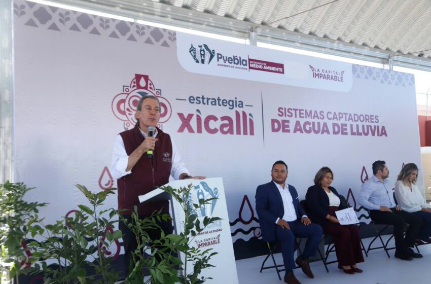  Pepe Chedraui impulsa la instalación de captadores pluviales en más de 100 escuelas públicas de Puebla